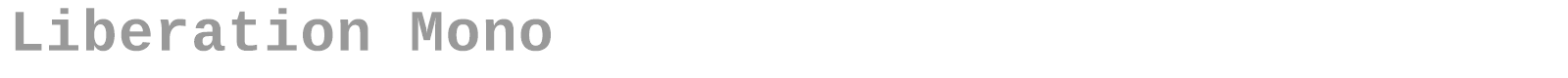 Liberation Mono font preview